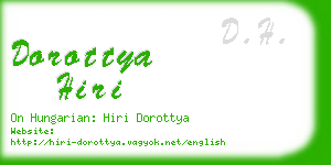 dorottya hiri business card